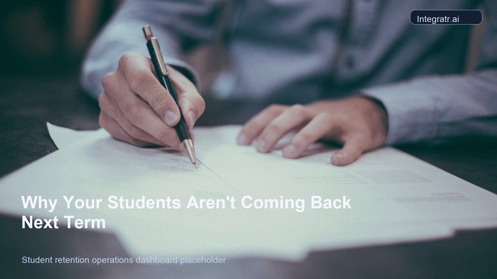 Student retention operations dashboard placeholder